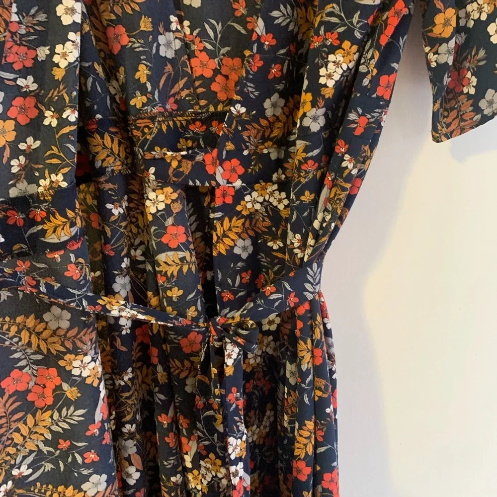 Evans Women's Plus Size Vivian Wrap Maxi Dress - Navy Sz18 - Picture 6 of 7